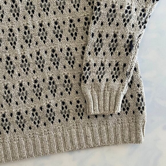 Roundtree & Yorke Vintage Grey Knit Crewneck Sweater - Picture 4 of 7